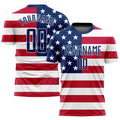 Custom Soccer Jersey - Red Royal-White Sublimation American product image 1