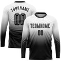 Custom Soccer Jersey - White Black Sublimation Long Sleeve product image 1