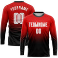 Custom Soccer Jersey - Red White-Black Sublimation Long product image 1