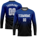 Custom Soccer Jersey - Royal White-Black Sublimation Long product image 1