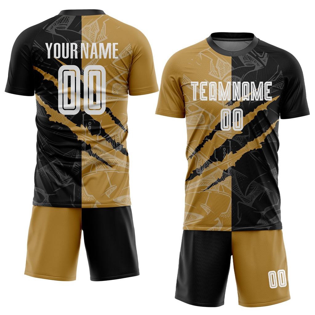 Custom Soccer Jersey - Graffiti Pattern White Black-Old product image 2
