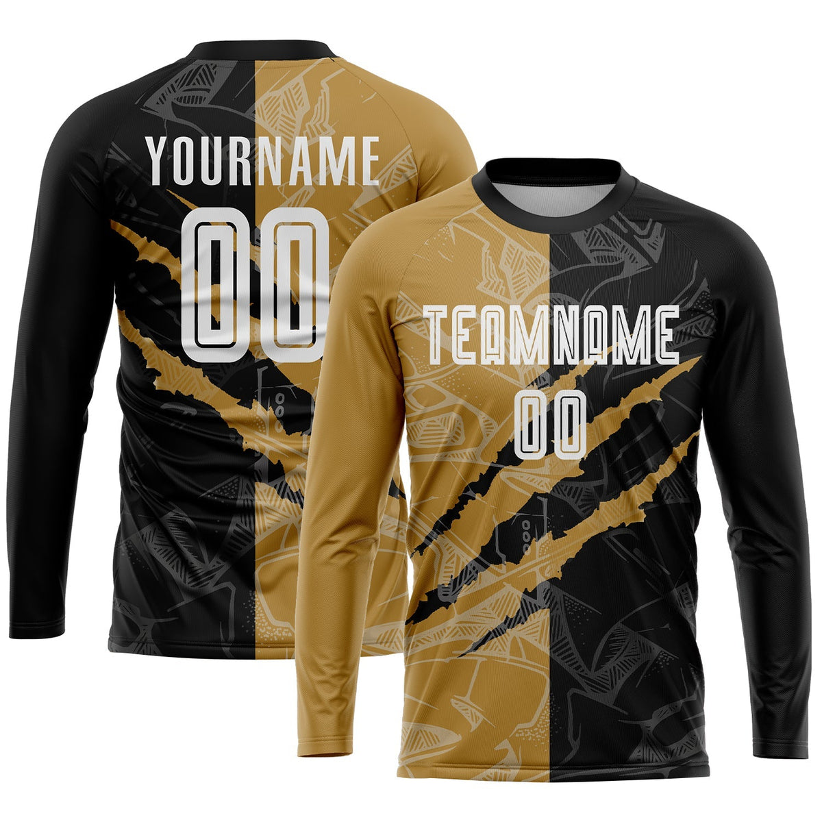 Custom Soccer Jersey - Graffiti Pattern White Black-Old product image 3