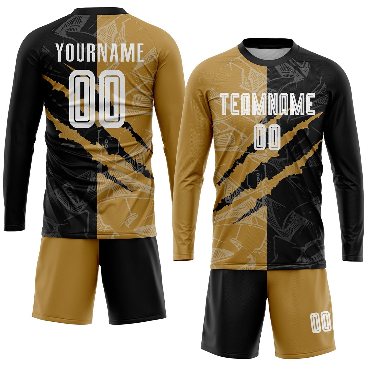 Custom Soccer Jersey - Graffiti Pattern White Black-Old product image 4
