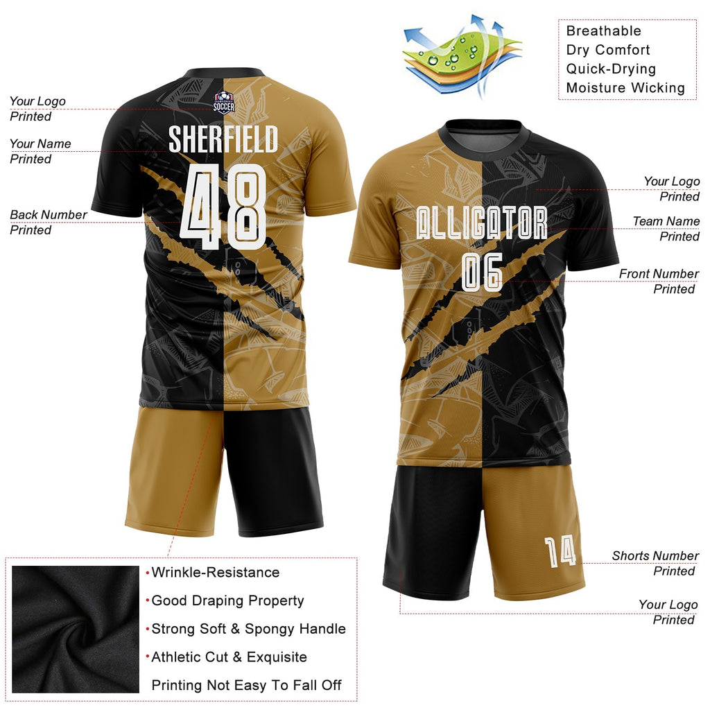 Custom Soccer Jersey - Graffiti Pattern White Black-Old product image 5