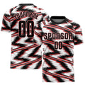 Custom Soccer Jersey - White Black-Red Sublimation Uniform product image 1