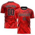 Custom Soccer Jersey - Red Black-White Sublimation Uniform product image 1