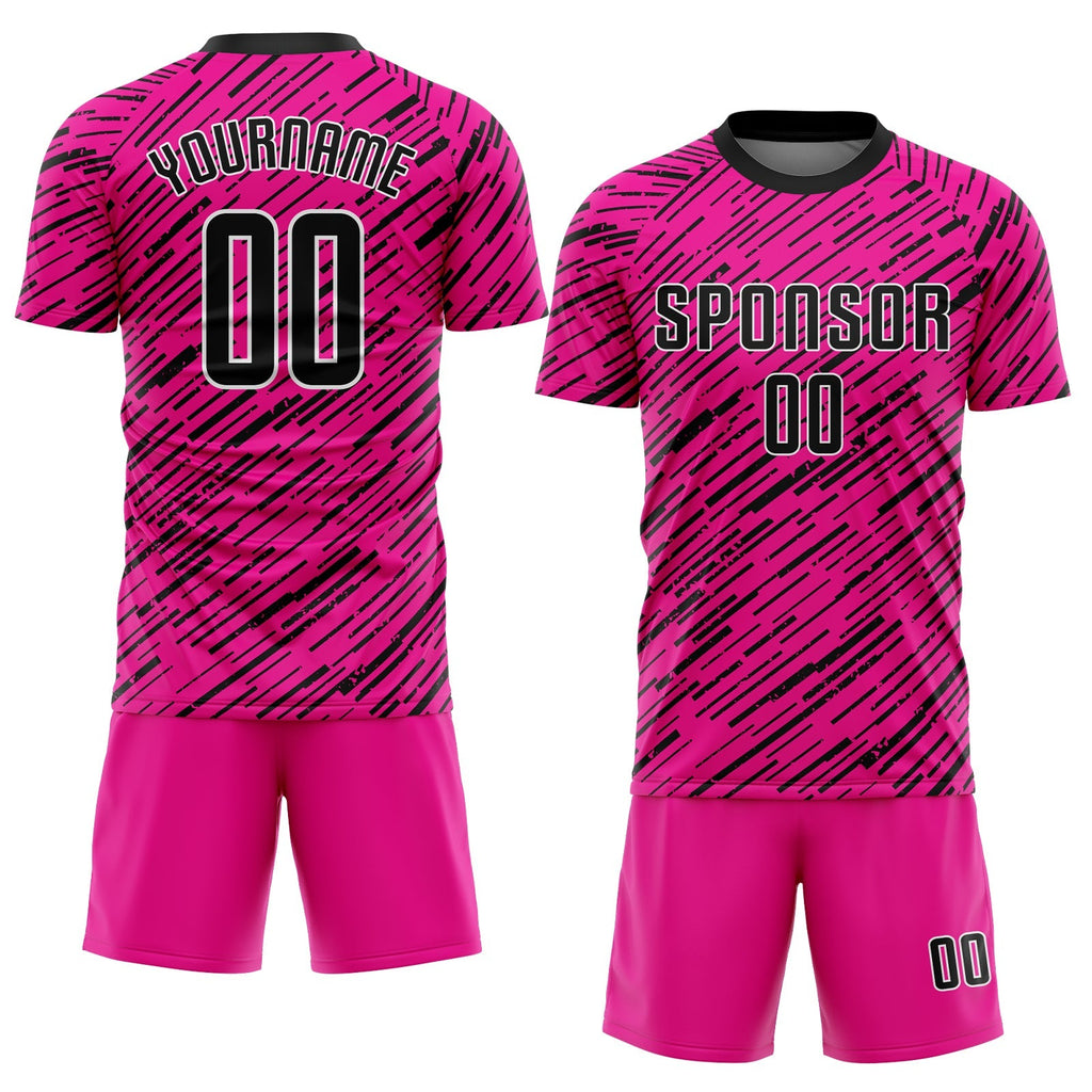 Custom Soccer Jersey - Pink Black-White Sublimation Uniform product image 2