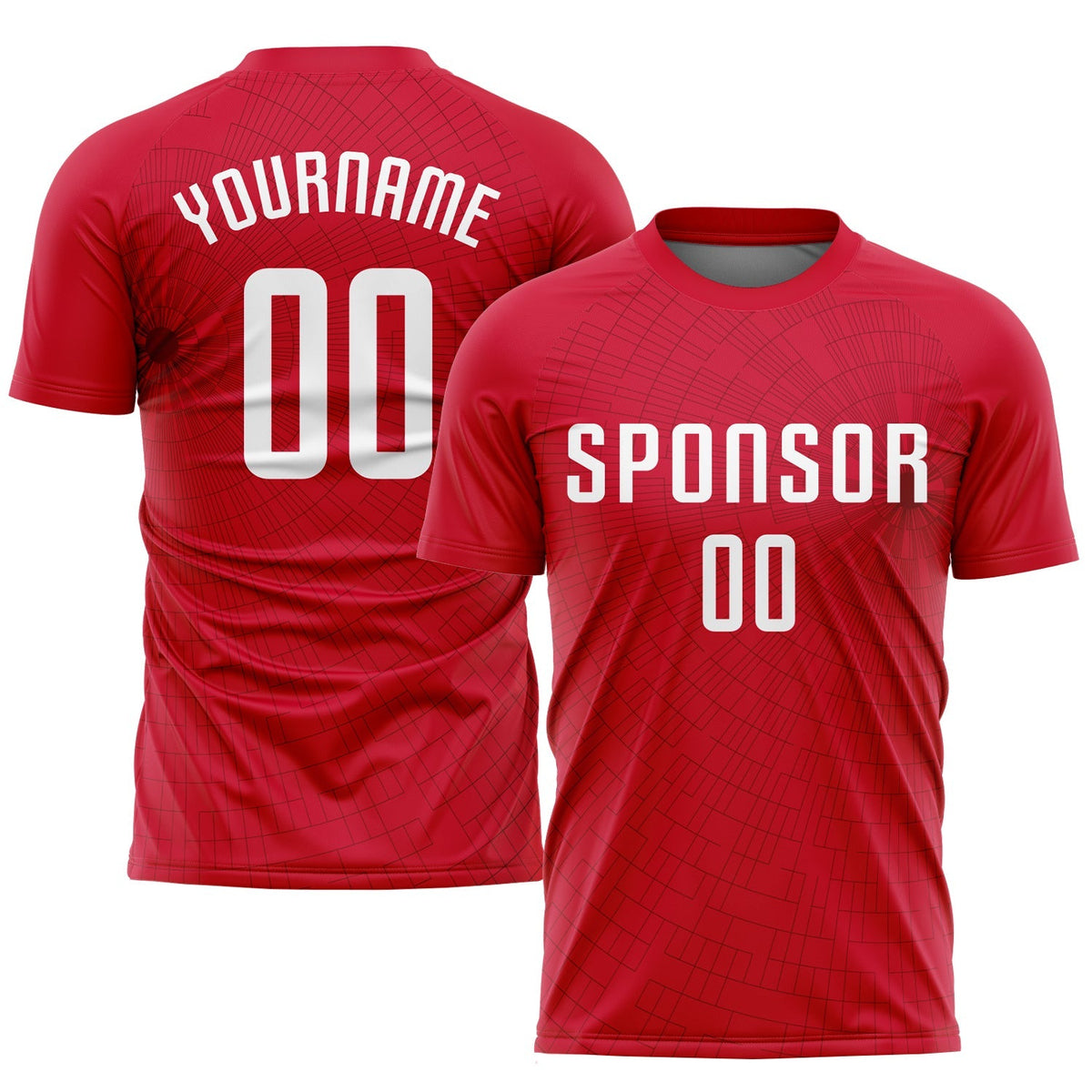 Custom Soccer Jersey - Red White Sublimation Uniform product image 1