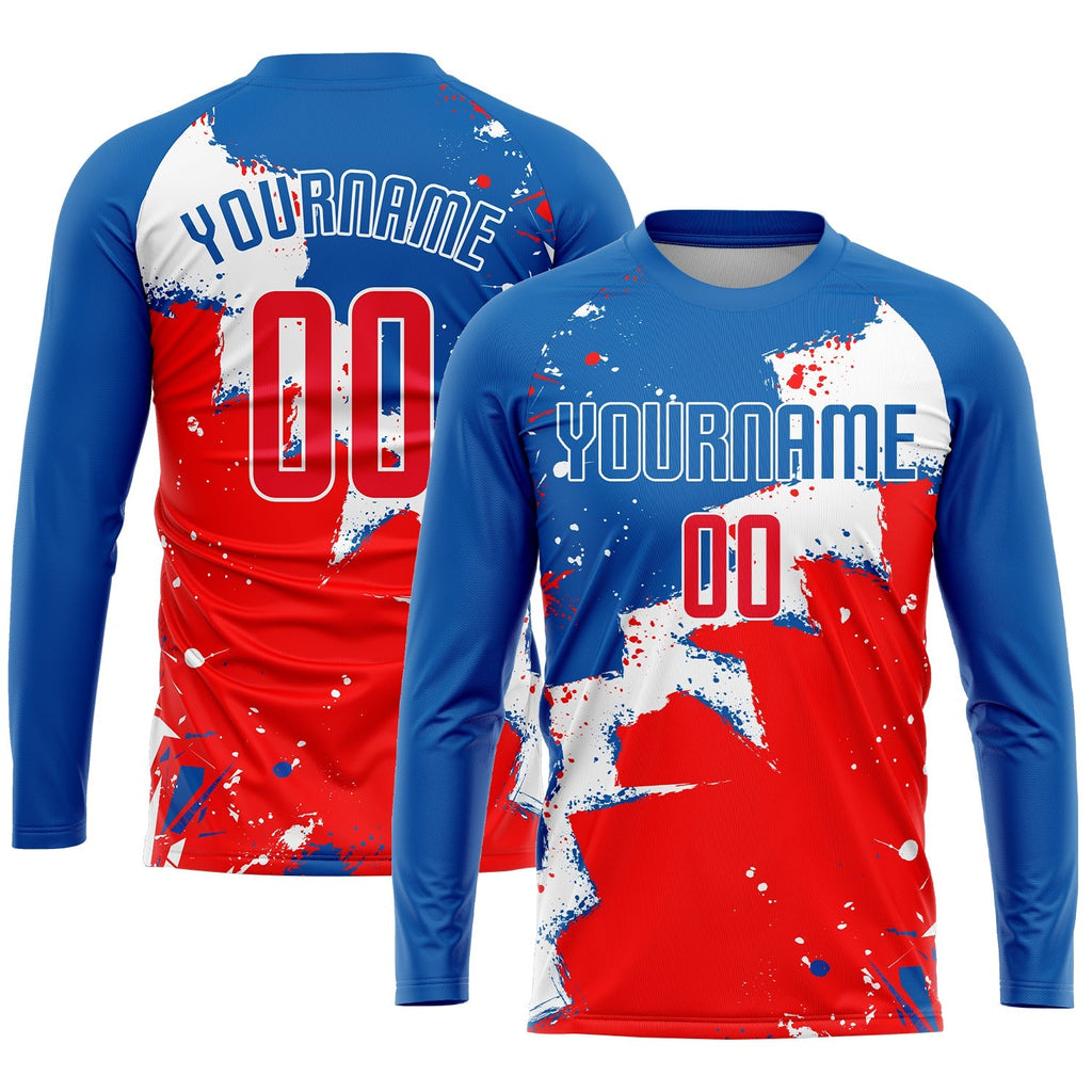 Custom Soccer Jersey - Royal Red-White Sublimation Uniform product image 3