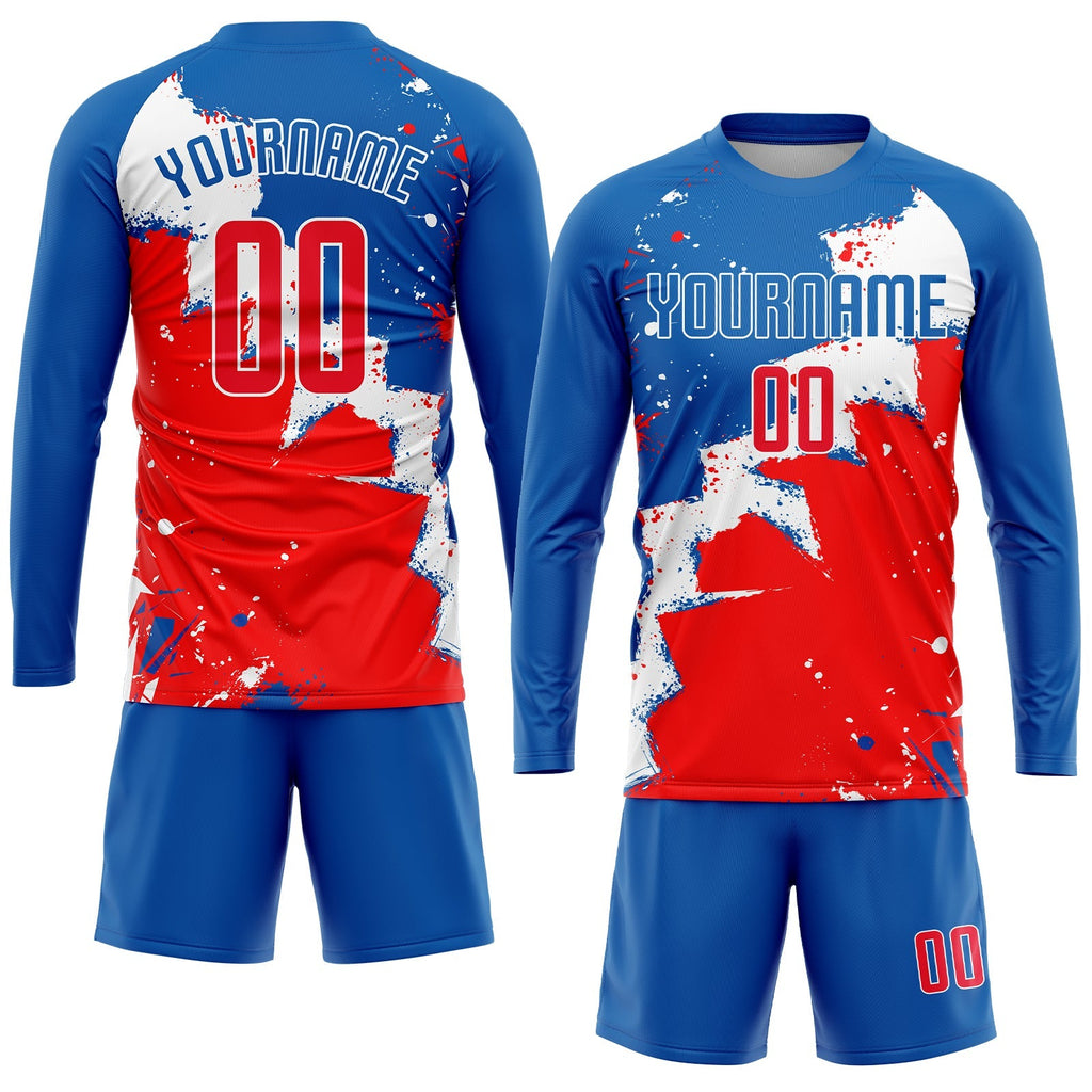 Custom Soccer Jersey - Royal Red-White Sublimation Uniform product image 4