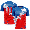 Custom Soccer Jersey - Royal Red-White Sublimation Uniform product image 1