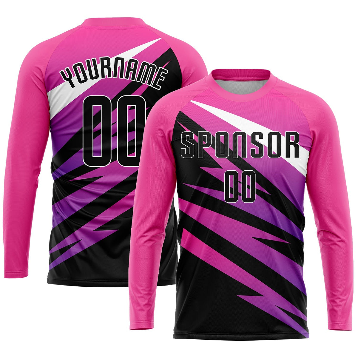 Custom Soccer Jersey - Pink Black-White Sublimation Uniform product image 3