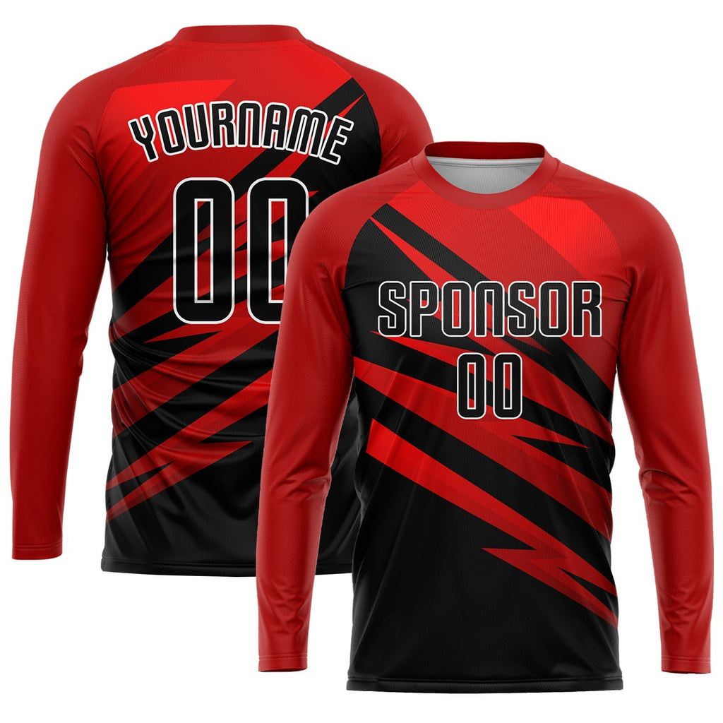 Custom Soccer Jersey - Red Black-White Sublimation Uniform product image 3