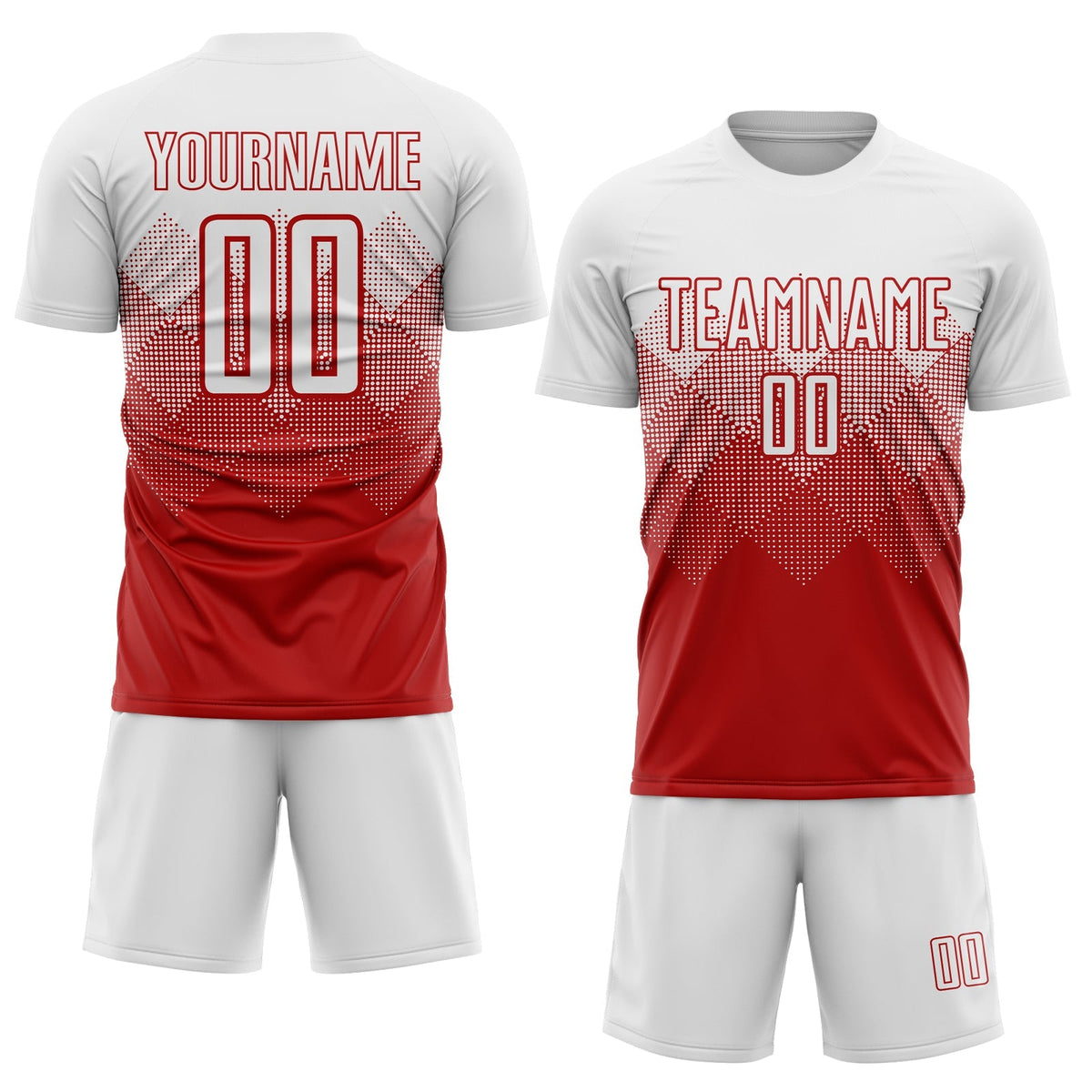 Custom Soccer Jersey - Red White Sublimation Uniform product image 2