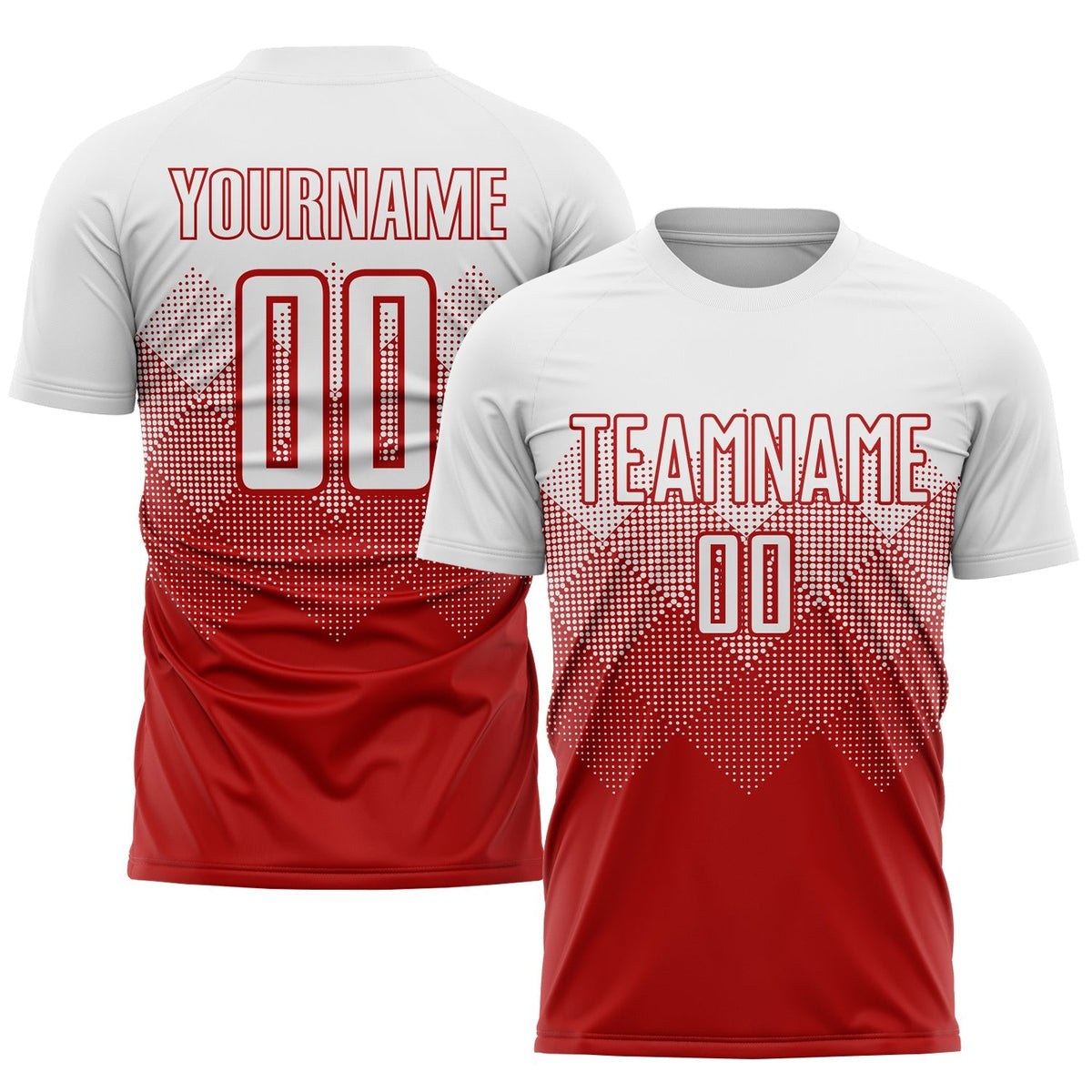 Custom Soccer Jersey - Red White Sublimation Uniform product image 1