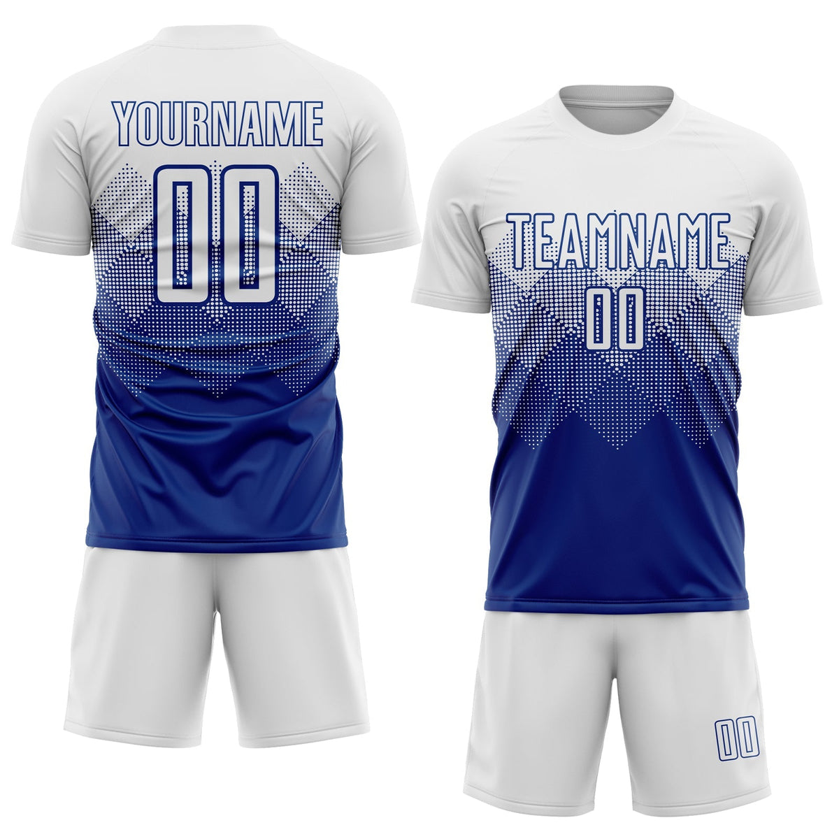 Custom Soccer Jersey - Royal White Sublimation Uniform product image 2