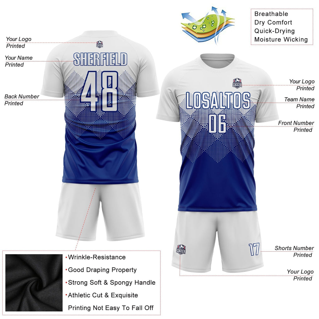 Custom Soccer Jersey - Royal White Sublimation Uniform product image 5
