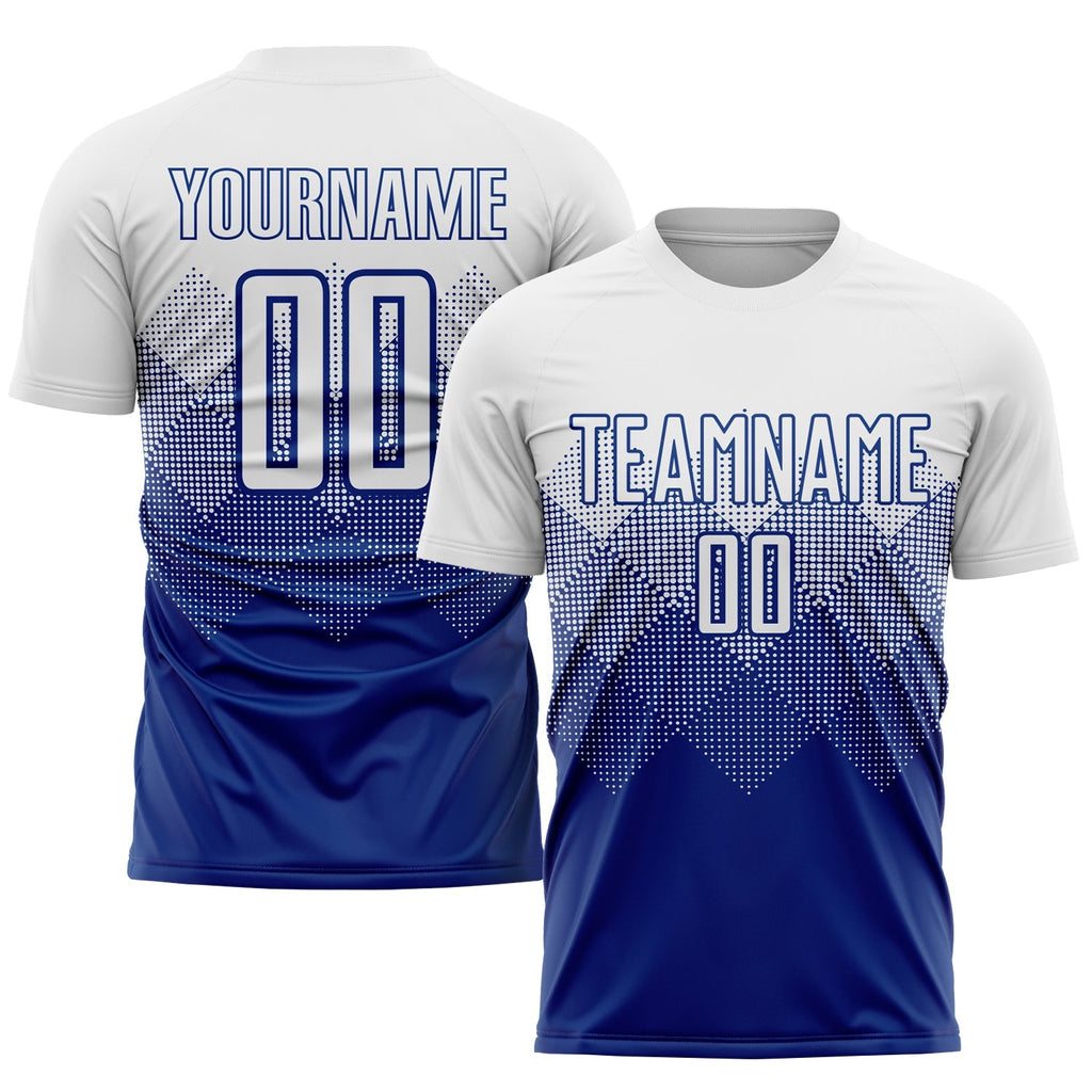 Custom Soccer Jersey - Royal White Sublimation Uniform product image 1