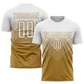 Custom Soccer Jersey - Old Gold White Sublimation Uniform product image 1