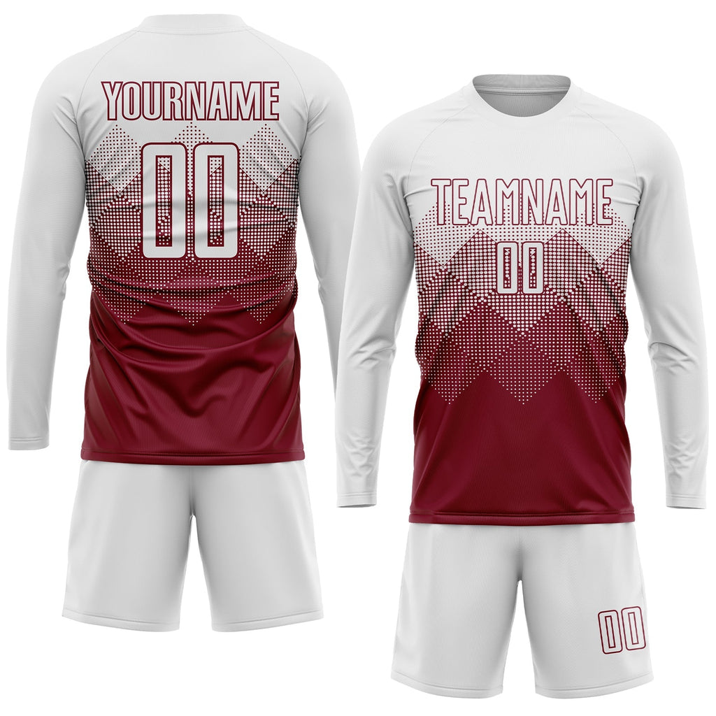 Custom Soccer Jersey - Crimson White Sublimation Uniform product image 4