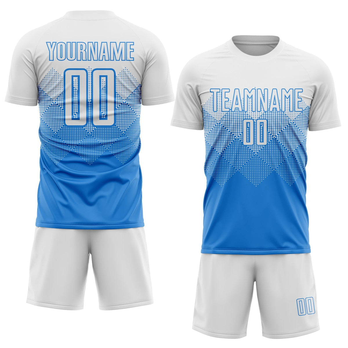 Custom Soccer Jersey - Powder Blue White Sublimation Uniform product image 2