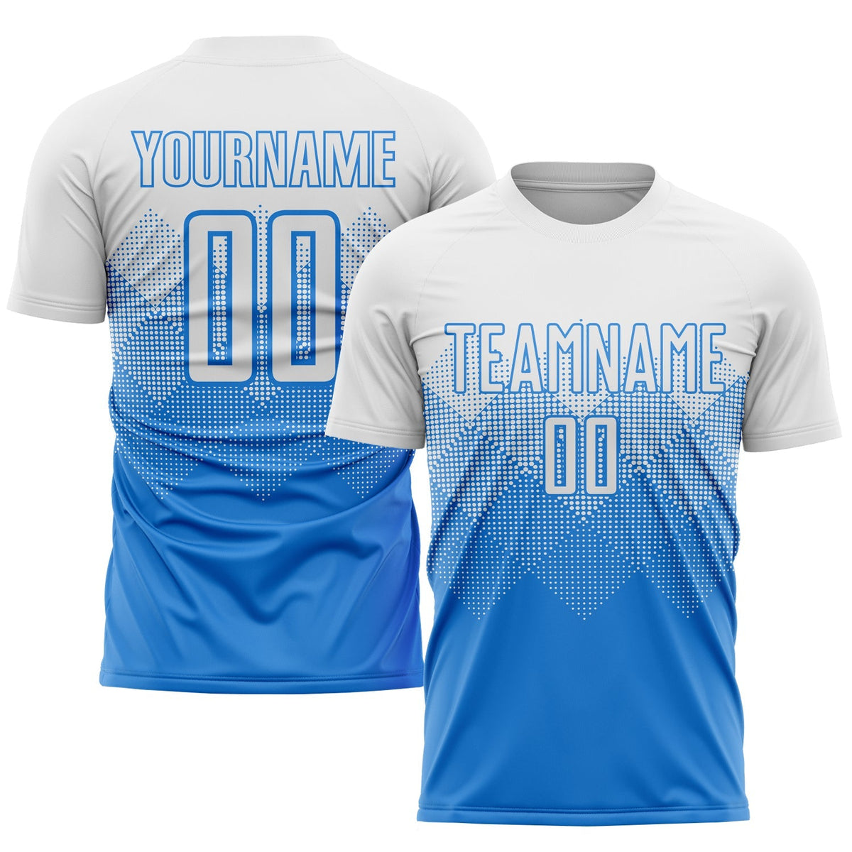 Custom Soccer Jersey - Powder Blue White Sublimation Uniform product image 1