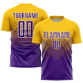 Custom Soccer Jersey - Gold Purple-White Sublimation Uniform product image 1