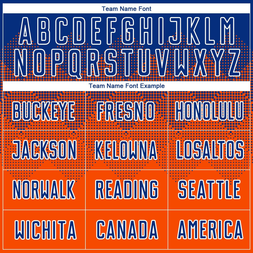 Custom Soccer Jersey - Orange Royal-White Sublimation product image 4
