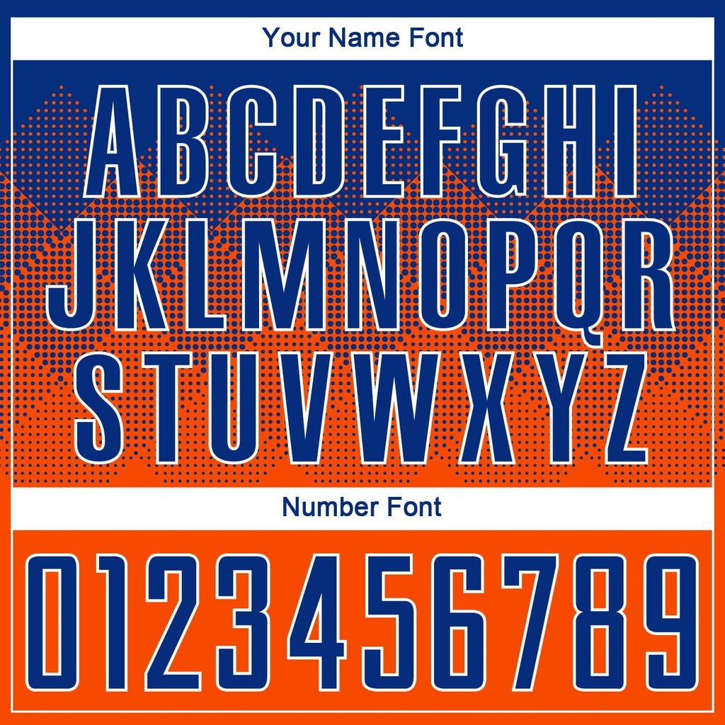 Custom Soccer Jersey - Orange Royal-White Sublimation product image 5