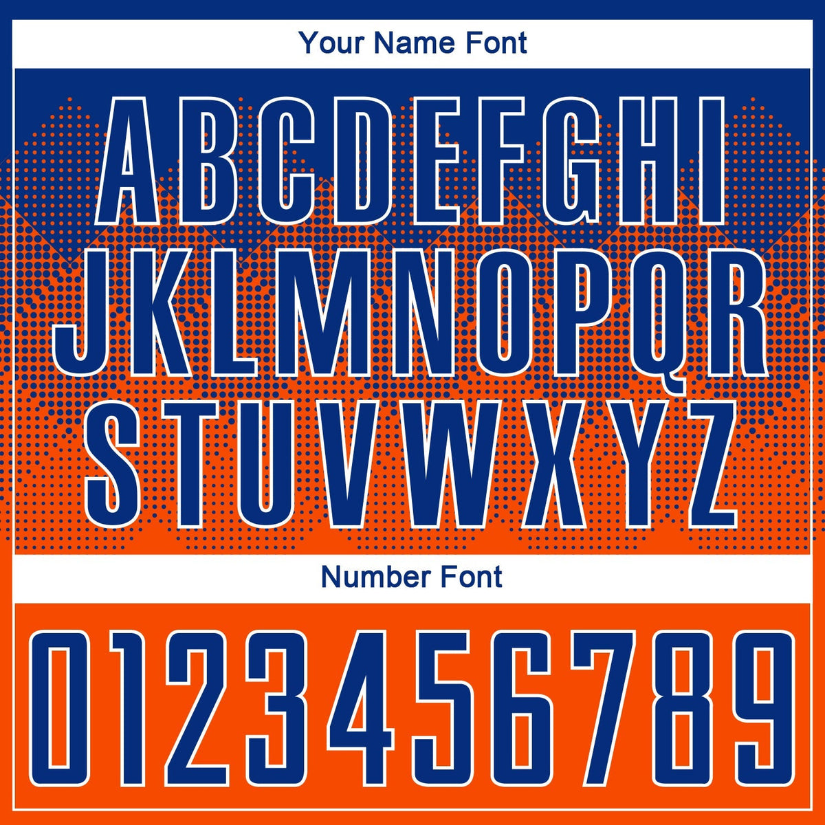 Custom Soccer Jersey - Orange Royal-White Sublimation product image 5