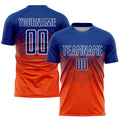 Custom Soccer Jersey - Orange Royal-White Sublimation product image 1