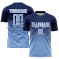 Custom Soccer Jersey - Navy Light Blue-White Sublimation product image 1