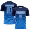 Custom Soccer Jersey - Navy Powder Blue-White Sublimation product image 1