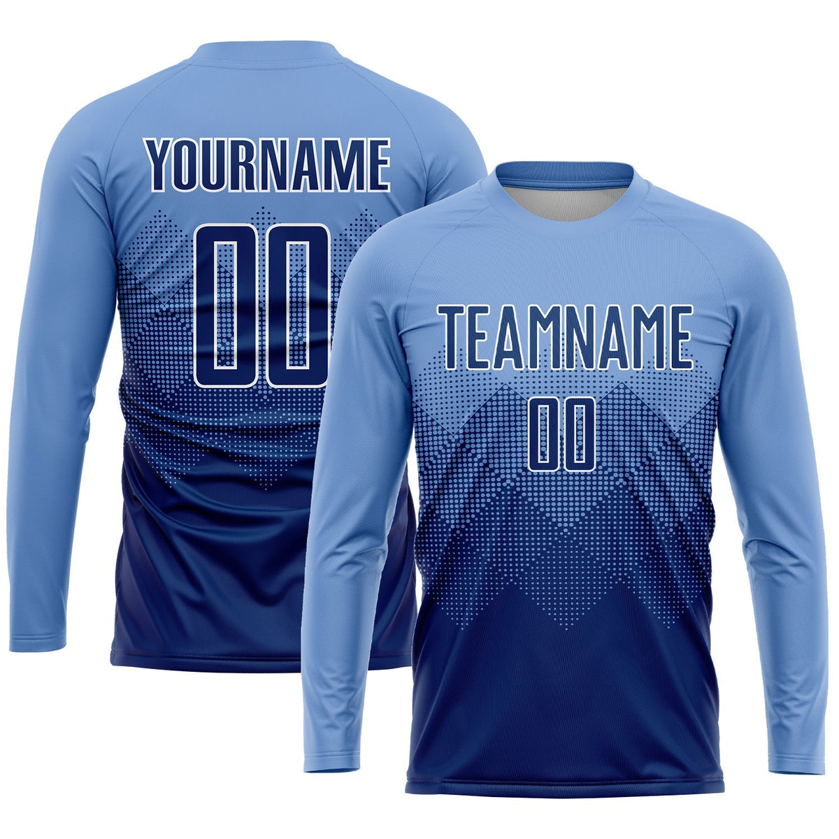 Custom Soccer Jersey - Light Blue Navy-White Sublimation product image 3