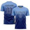 Custom Soccer Jersey - Light Blue Navy-White Sublimation product image 1