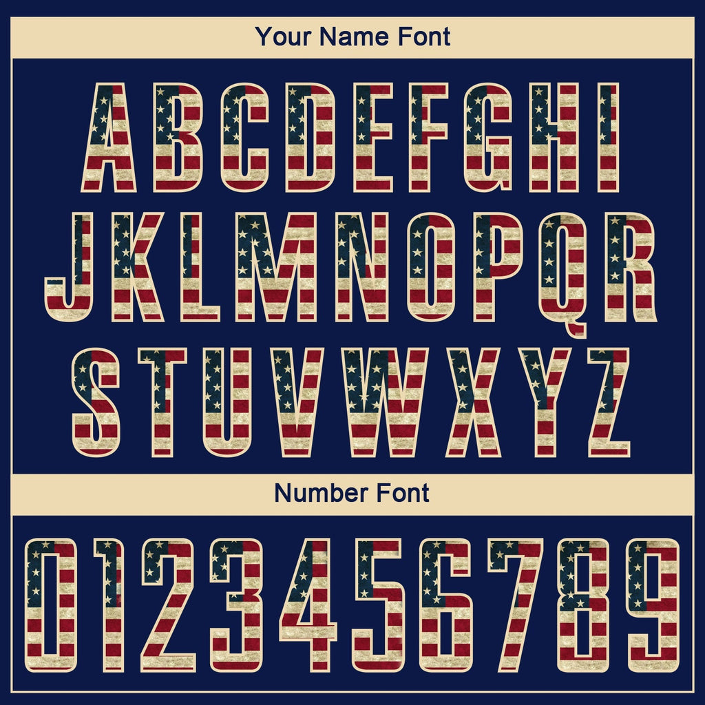 Custom Soccer Jersey - Crimson Vintage USA Flag Navy-Cream product image 5