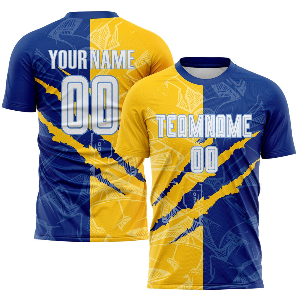 Custom Soccer Jersey - Graffiti Pattern White Royal product image 1