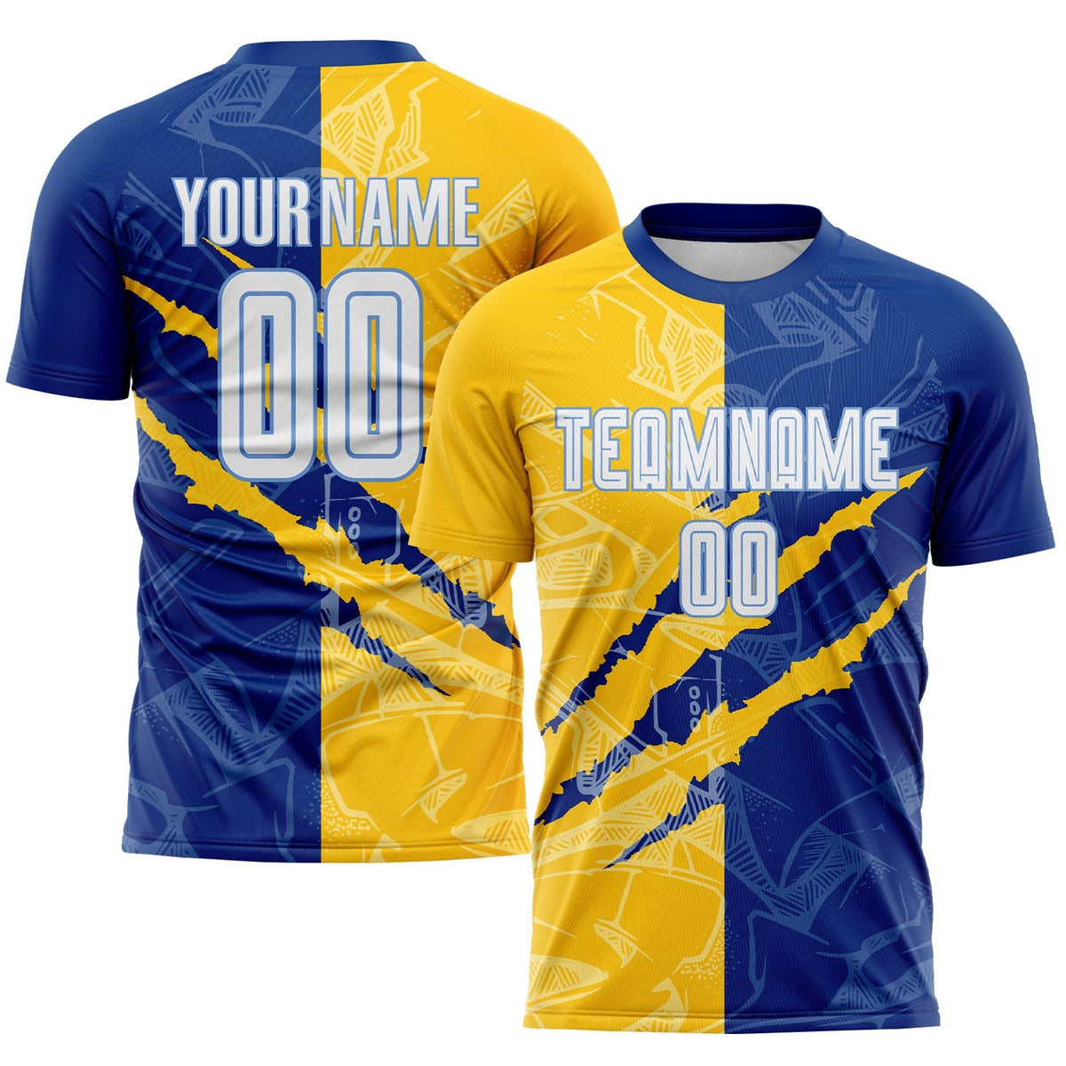 Custom Soccer Jersey - Graffiti Pattern White Royal product image 1