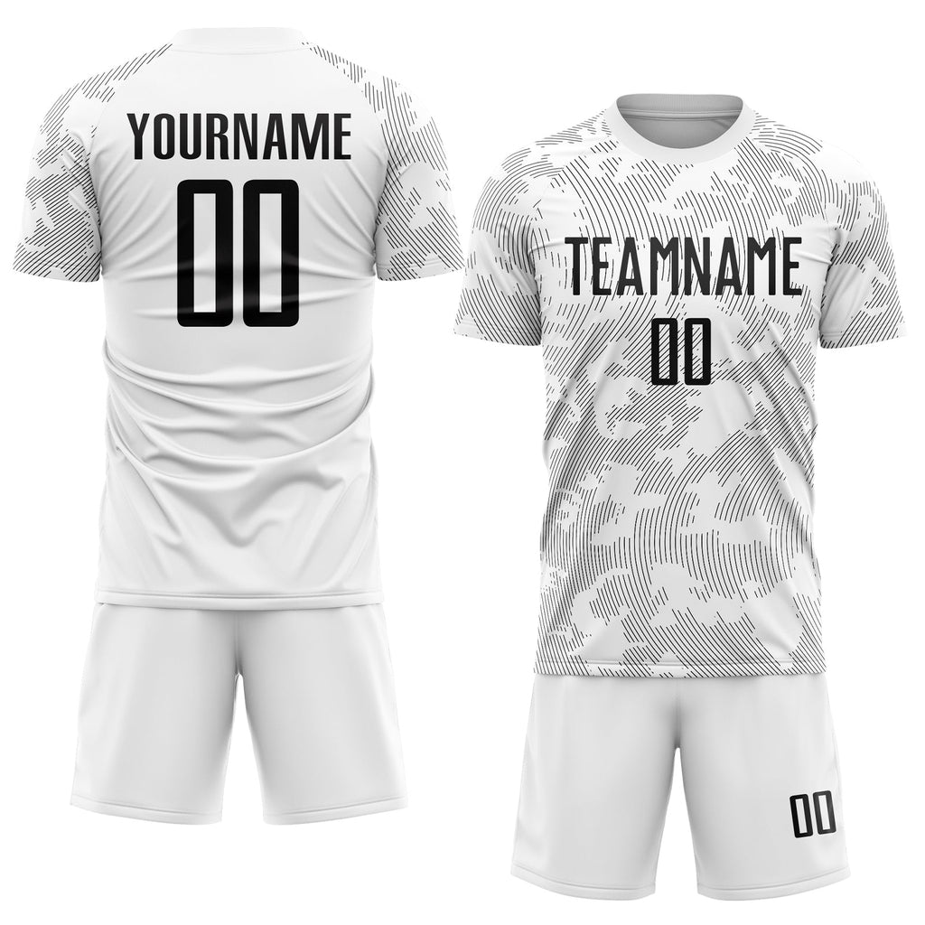 Custom Soccer Jersey - White Black Sublimation Uniform product image 2
