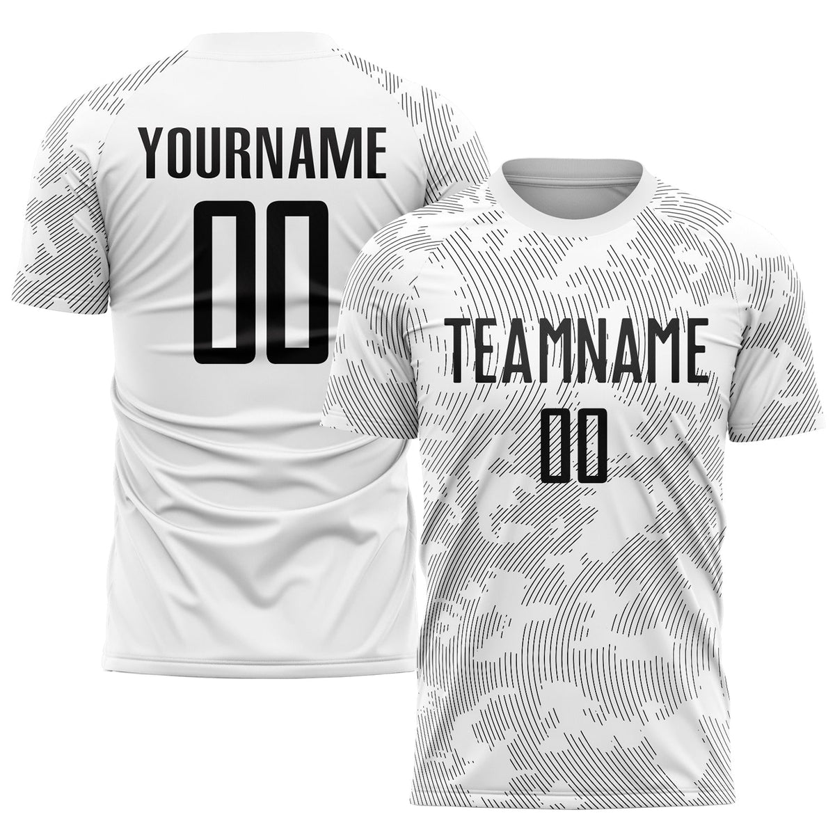 Custom Soccer Jersey - White Black Sublimation Uniform product image 1