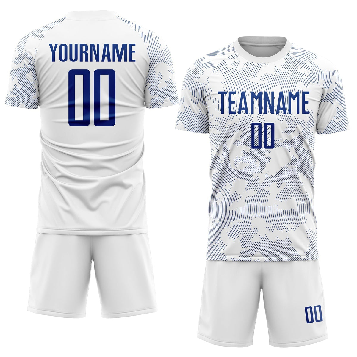 Custom Soccer Jersey - White Royal Sublimation Uniform product image 2