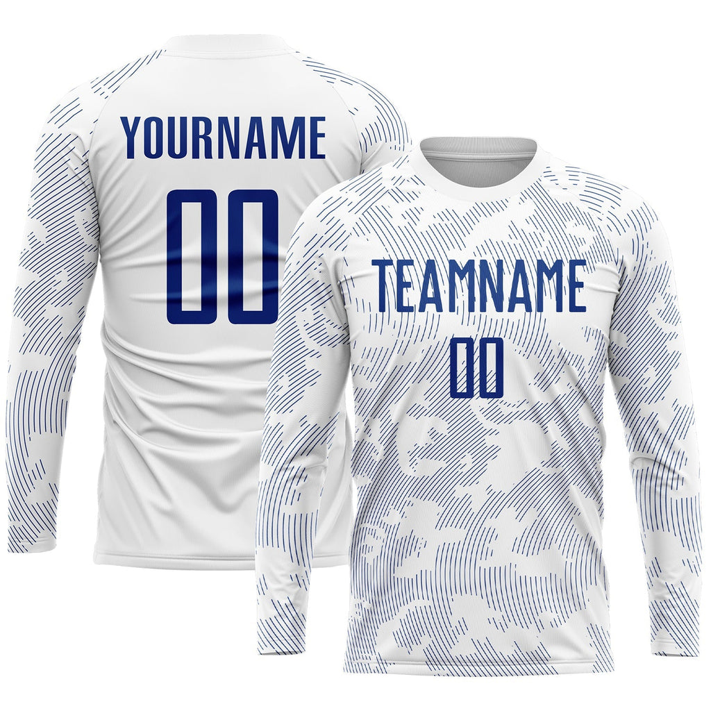 Custom Soccer Jersey - White Royal Sublimation Uniform product image 3
