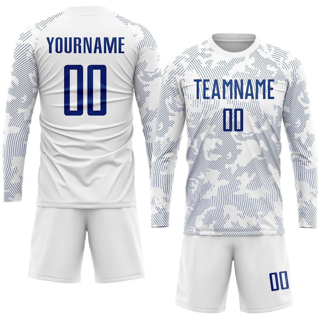 Custom Soccer Jersey - White Royal Sublimation Uniform product image 4