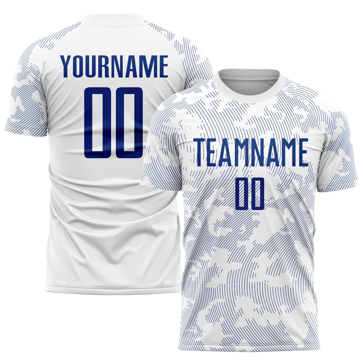 Custom Soccer Jersey - White Royal Sublimation Uniform product image 1