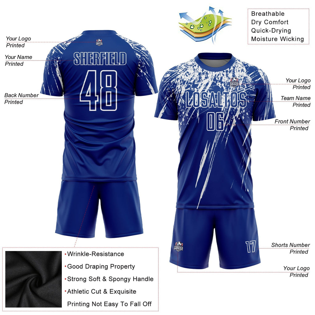 Custom Soccer Jersey - Royal White Sublimation Uniform product image 3