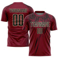 Custom Soccer Jersey - Crimson Black-Cream Sublimation product image 1