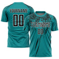 Custom Soccer Jersey - Teal Black-White Sublimation Uniform product image 1