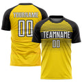 Custom Soccer Jersey - Yellow White-Black Sublimation product image 1