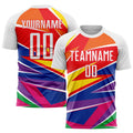 Custom Soccer Jersey - Figure White-Red Sublimation Uniform product image 1