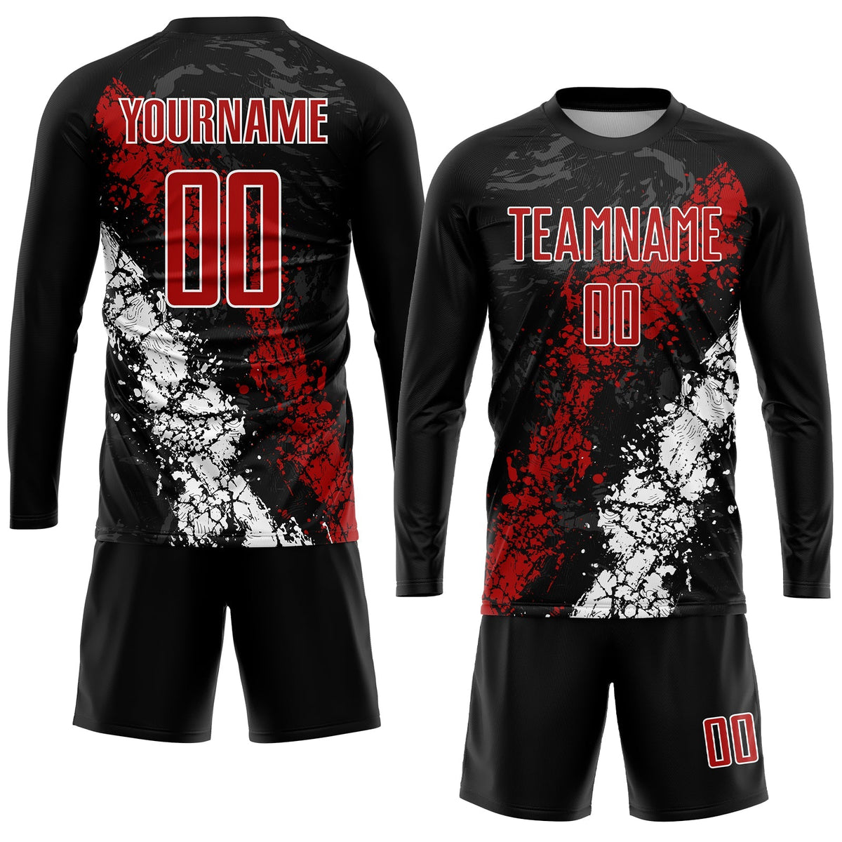 Custom Soccer Jersey - Black Red-White Sublimation Uniform product image 4